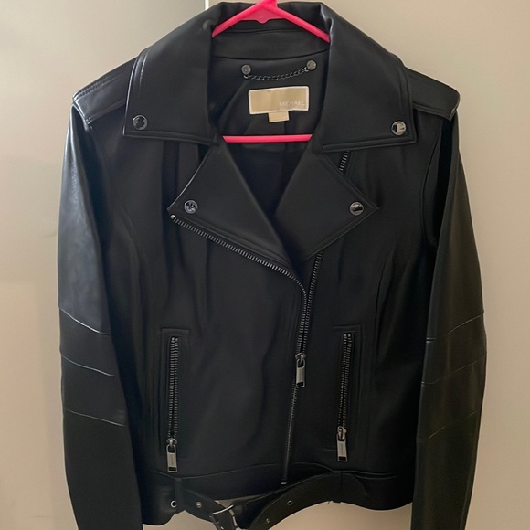 Black Early 2000s Moto Leather Jacket (M) main image 0